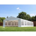 Partyzelt PVC 700, 6×12 m, dunkelgrün-weiß – Bild 2
