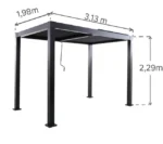 Aluminium-Pergola NATERIAL Clima Bio, grau, 313×198 cm – Bild 4