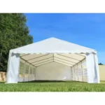 Partyzelt PVC 700, 6×12 m, dunkelgrün-weiß – Bild 3