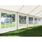 Partyzelt PVC 700, 6×12 m, dunkelgrün-weiß – Bild 4