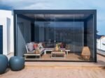 Bioklimatische freistehende Pergola Génova 4 × 3 m Grau mit weißen Lamellen – Bild 9
