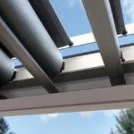 PRIMEYARD Pergola 3 × 6 m mit Aluminium-Pfosten und Aluminium-Lamellendach, Gartenpavillon in Grau – Bild 4