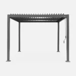 Bioklimatische Pergola 3×3 m mit Lamellen aus Aluminium und Stahl – Bild 5