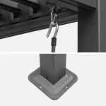 Bioklimatische Pergola 3×3 m mit Lamellen aus Aluminium und Stahl – Bild 2