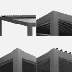 Bioklimatische Pergola 3×3 m mit Lamellen aus Aluminium und Stahl – Bild 3