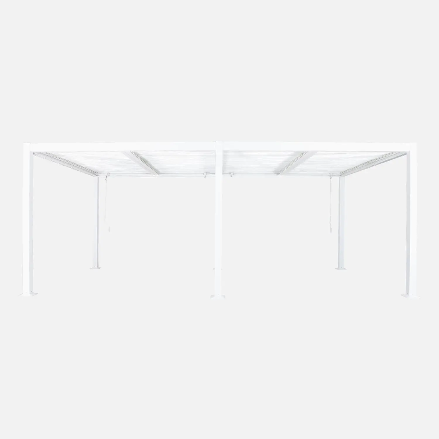 pgbcslc3x6wh-404c18983449cc8c52a3a1b3929867a1.webp Bioklimatische Aluminium–Stahl-Pergola mit verstellbaren Lamellen 6x3 m Palace – Bild 1