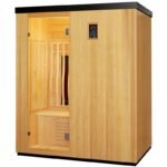 Infrarotsauna mit Carbon- und Vollspektralstrahlern Vertical Black 2450 W, 3 Sitzplätze – SNÖ – Bild 3