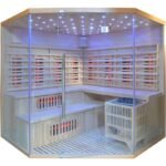 Hybridsauna LUXE für 5 Personen mit Infrarot 3500 W + SAWO-Ofen 9000 W – SNÖ – Bild 4