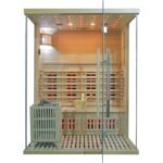 Hybridsauna LUXE für 3 Personen mit Infrarot 2800 W + SAWO-Ofen 6000 W – SNÖ – Bild 12