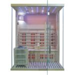 Hybridsauna LUXE für 3 Personen mit Infrarot 2800 W + SAWO-Ofen 6000 W – SNÖ – Bild 13